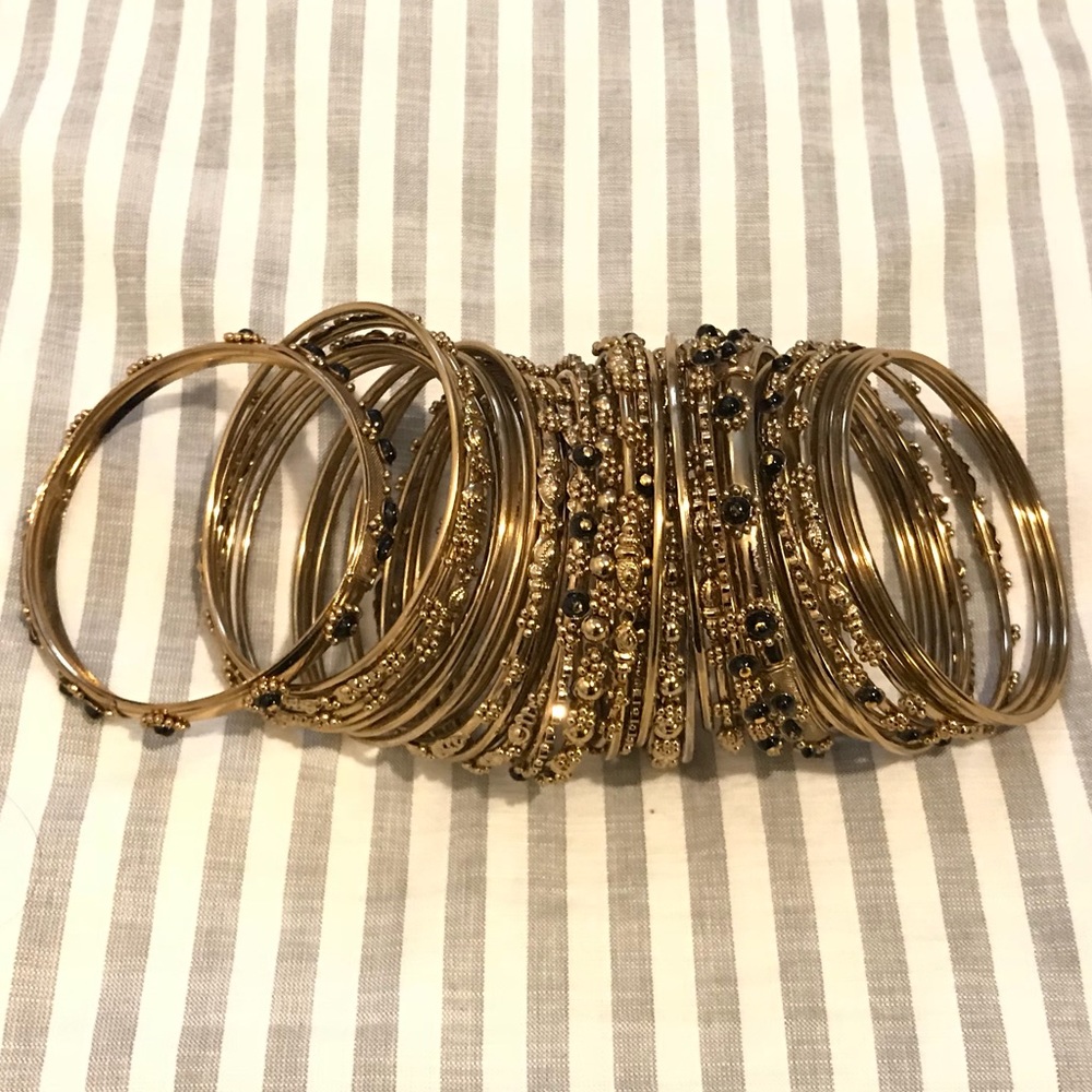 🛍SOLD🛍 Bracelet Bundle • GP/Black Enamel